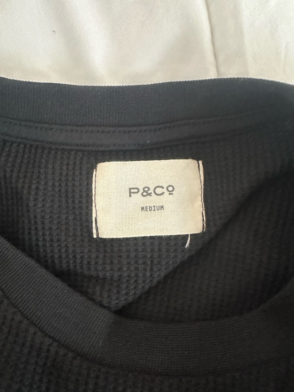 P&co limited edition Black long sleeve waffle shirt - Picture 3 of 7